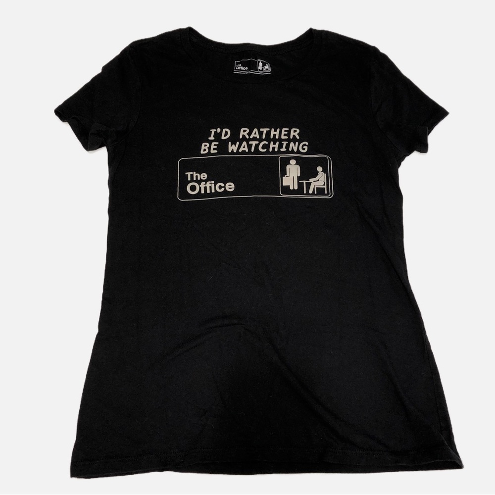 The Office Graphic T-Shirt Juniors Size Large Ladies Black Short Sleeve